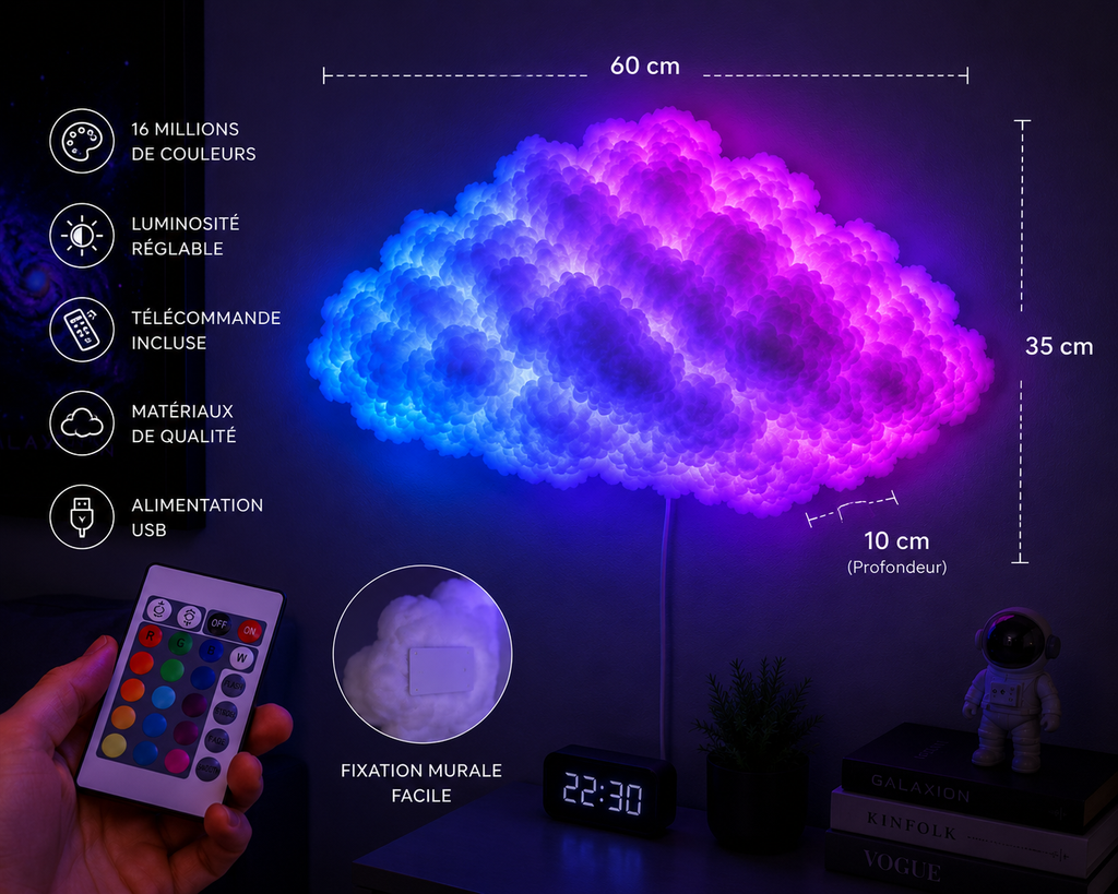✨ Créez une ambiance féerique avec la Lampe Nuage LED Intelligente™