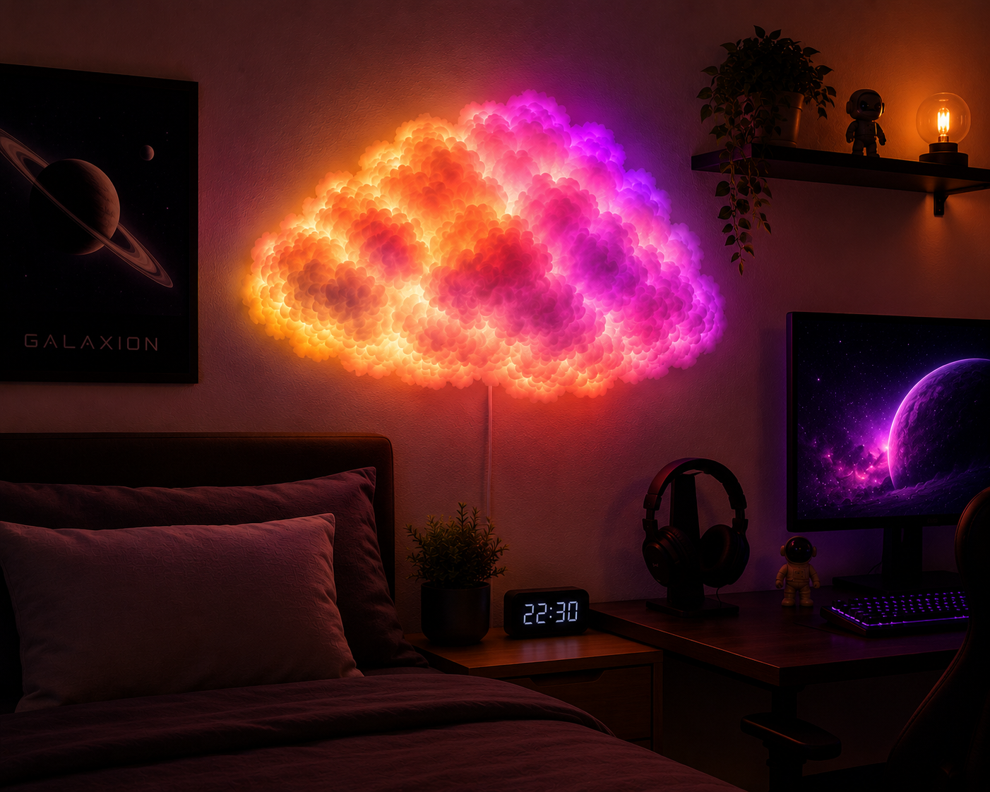 ✨ Créez une ambiance féerique avec la Lampe Nuage LED Intelligente™