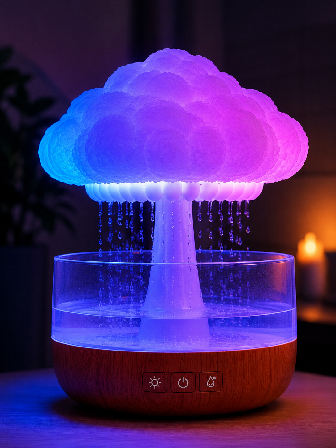 ☁️ RainCloud™ – Humidificateur Nuage de Pluie LED Relaxant