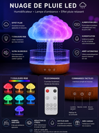 ☁️ RainCloud™ – Humidificateur Nuage de Pluie LED Relaxant